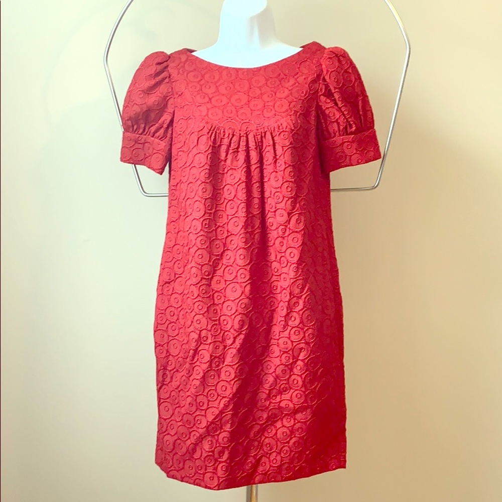 Ali Ro deep red patterned mini dress - size 2